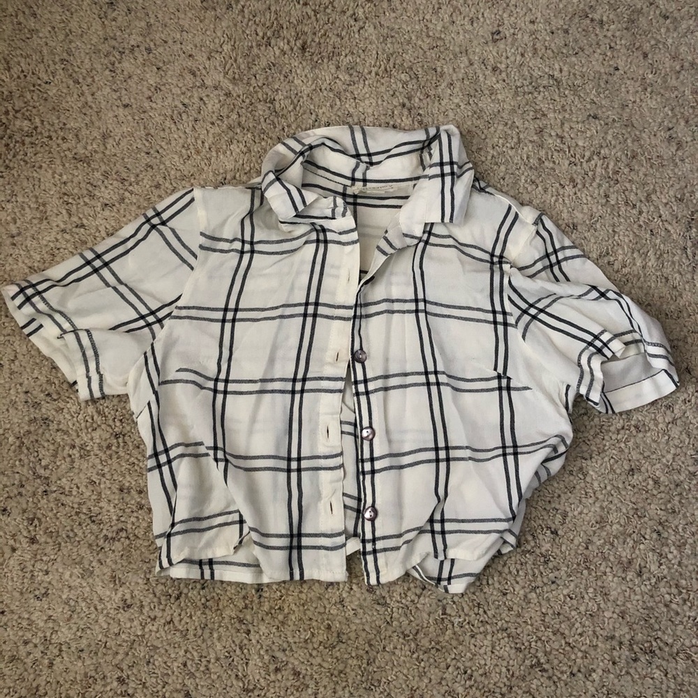 LA Hearts striped crop top